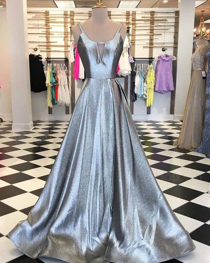 V-neck Cutout Sparkle Long Prom Dress PD1739